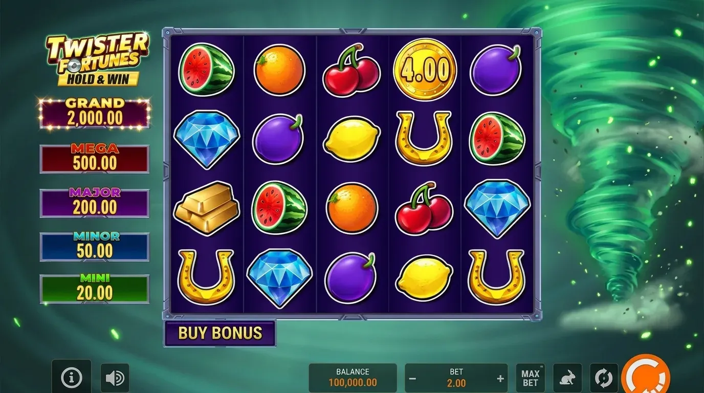Twister Fortunes Hold & Win en play